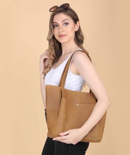 Dune Leather Tote Bag For women