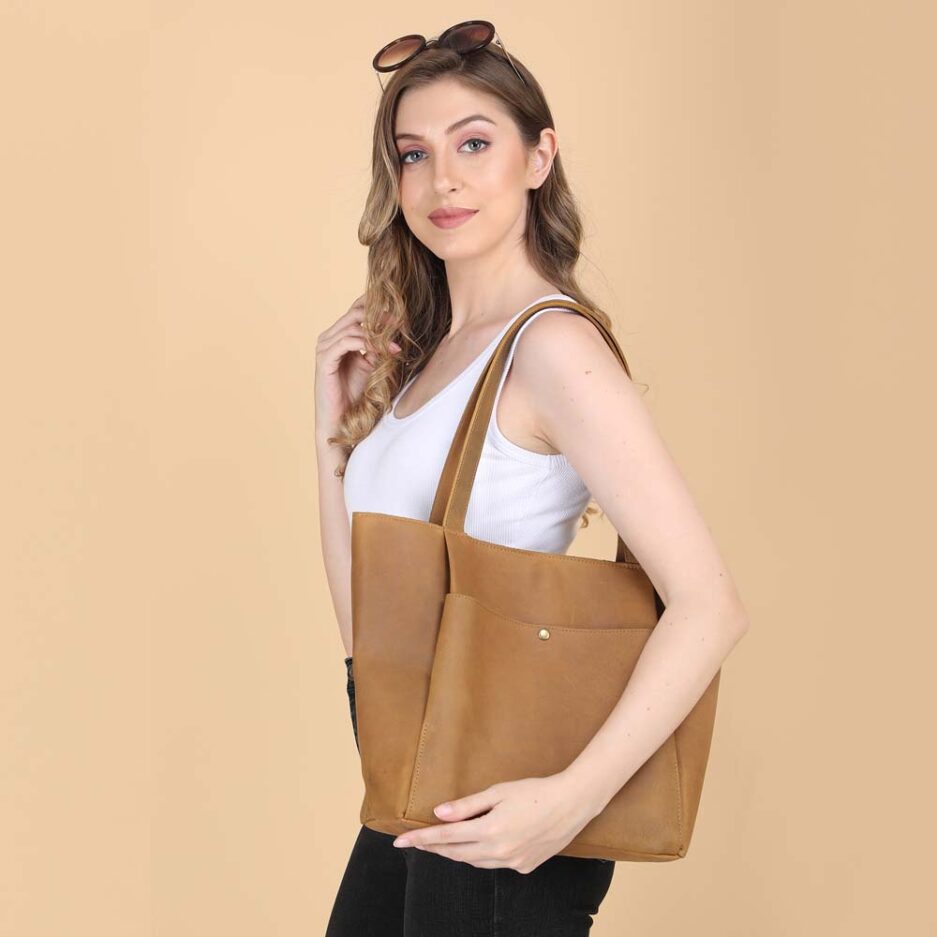 Dune Leather Tote Bag For women