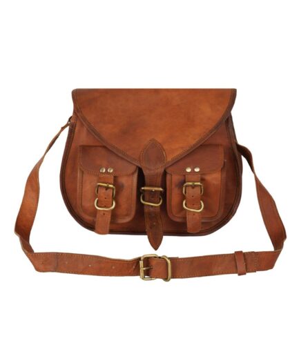 Real Leather Gypsy Sling Bag with back pocket