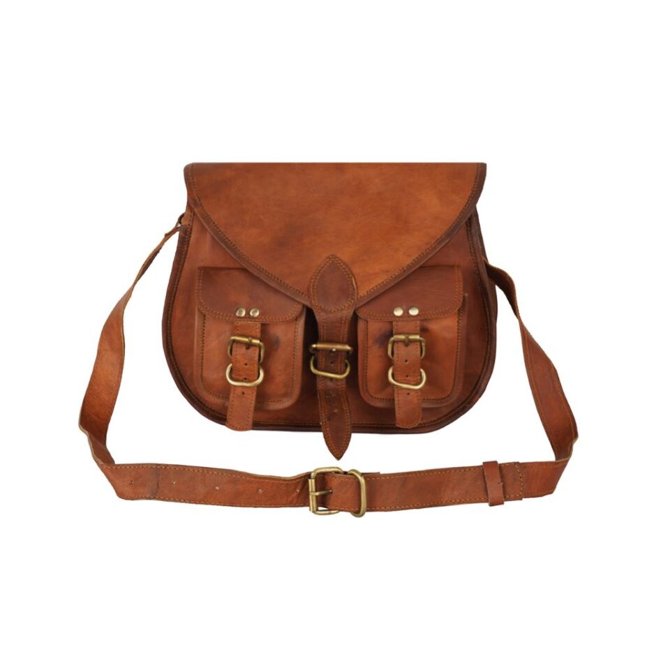 Real Leather Gypsy Sling Bag with back pocket