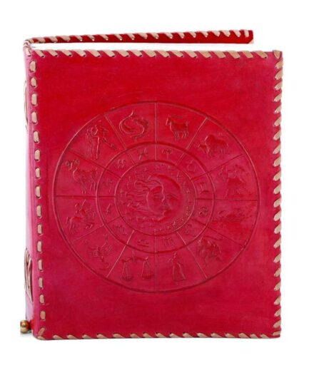 Embossed Zodiac Manifestation Leather Journal Writing notebook